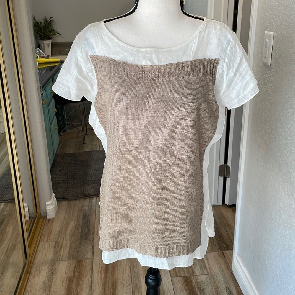 Yuka blouse 100 percent linen size large